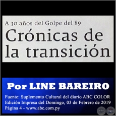 CRNICAS DE LA TRANSICIN - Por LINE BAREIRO - 03 de Febrero de 2019